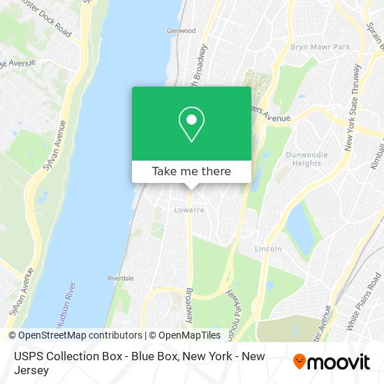 Mapa de USPS Collection Box - Blue Box