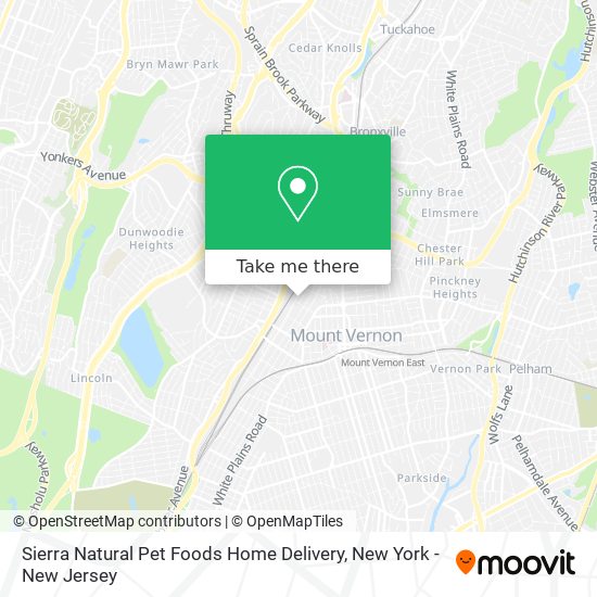 Sierra Natural Pet Foods Home Delivery map