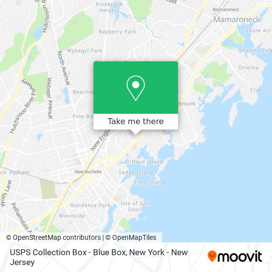 USPS Collection Box - Blue Box map