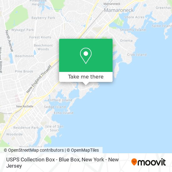 USPS Collection Box - Blue Box map