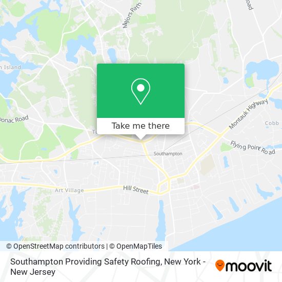 Southampton Providing Safety Roofing map