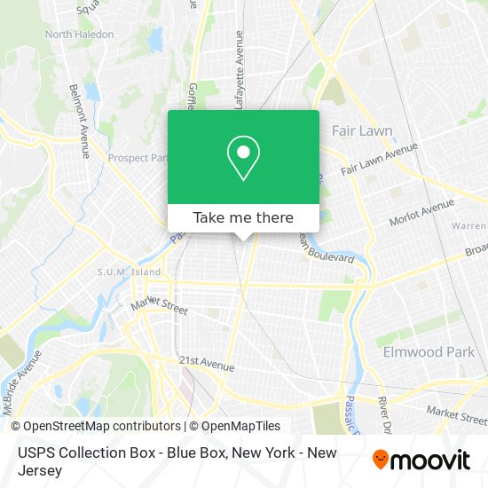 USPS Collection Box - Blue Box map