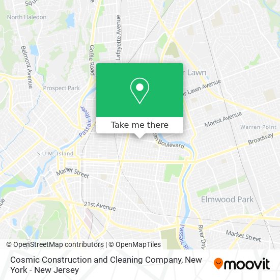 Mapa de Cosmic Construction and Cleaning Company