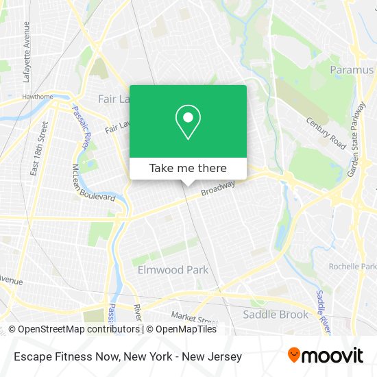 Escape Fitness Now map