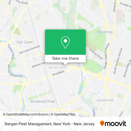 Bergen Pest Management map