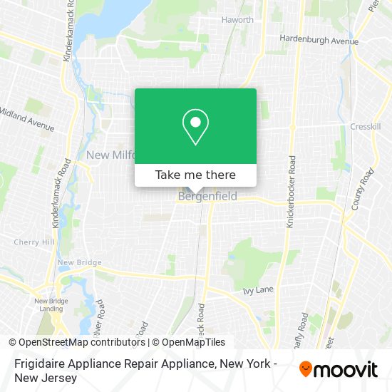 Frigidaire Appliance Repair Appliance map