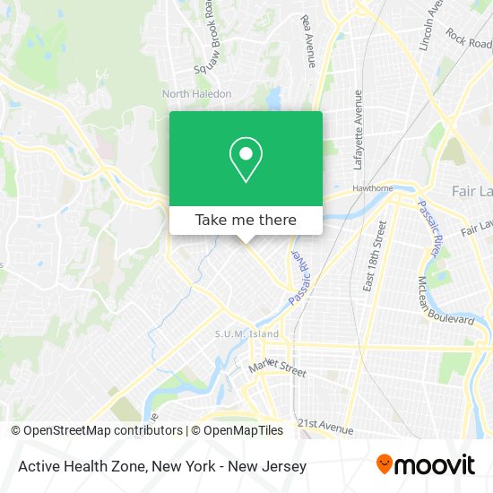 Active Health Zone map