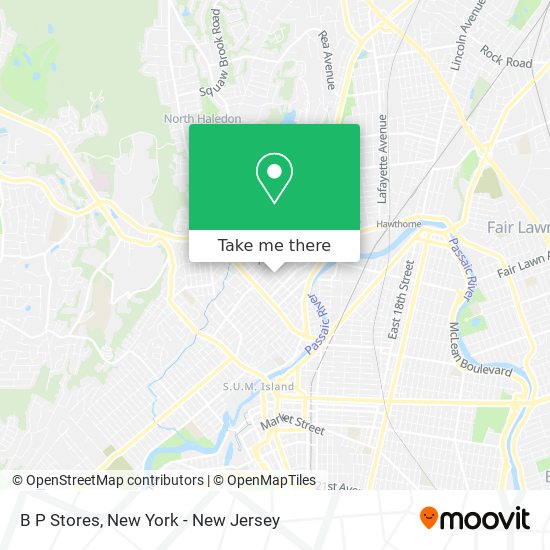 B P Stores map