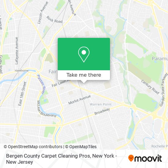 Bergen County Carpet Cleaning Pros map