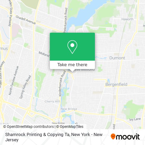 Shamrock Printing & Copying Ta map