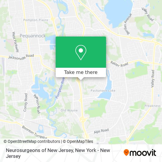 Neurosurgeons of New Jersey map