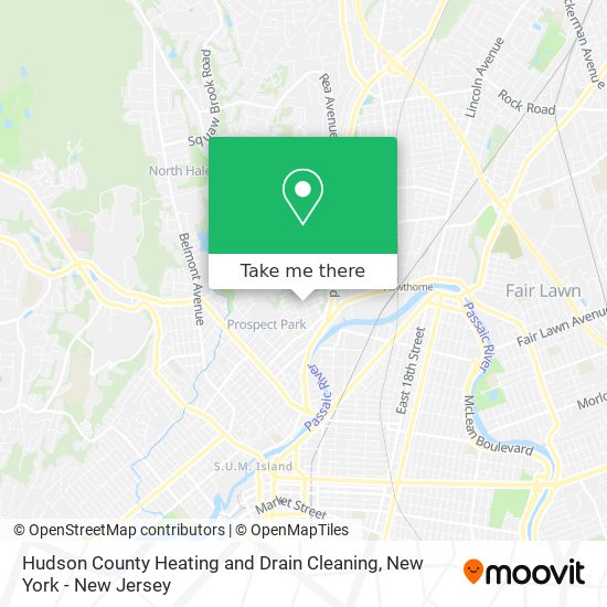 Hudson County Heating and Drain Cleaning map