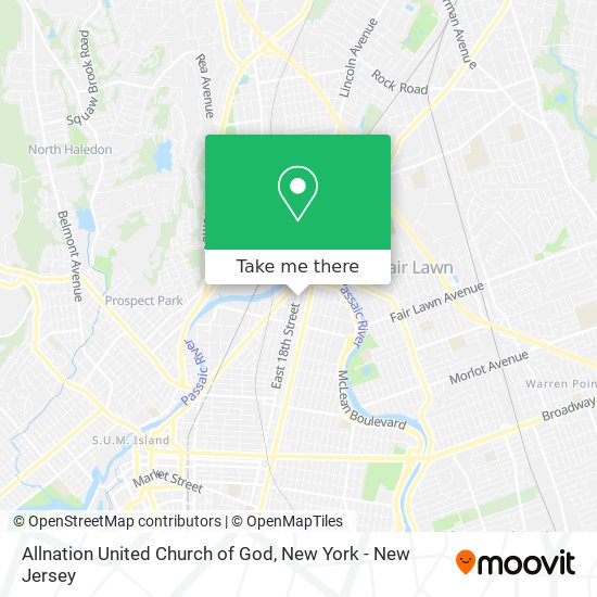 Mapa de Allnation United Church of God