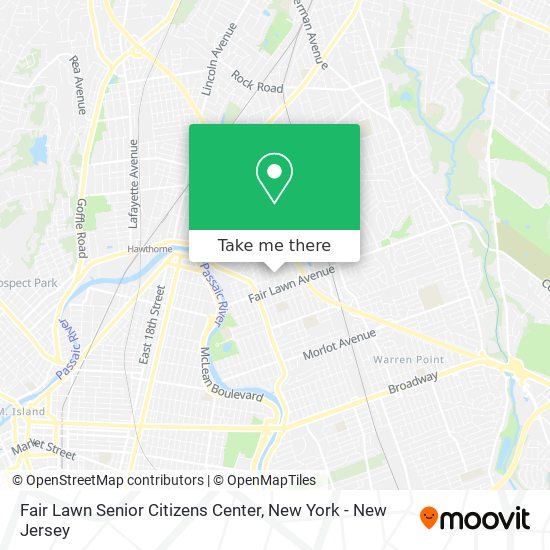 Fair Lawn Senior Citizens Center map