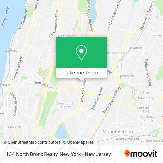 Mapa de 134 North Bronx Realty
