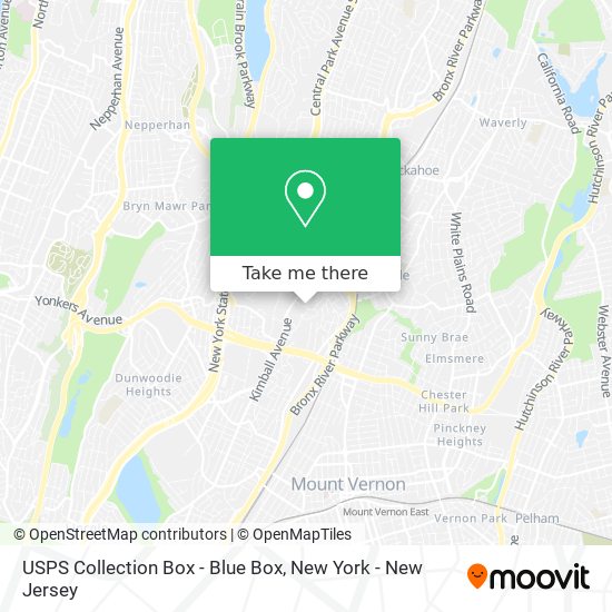 Mapa de USPS Collection Box - Blue Box