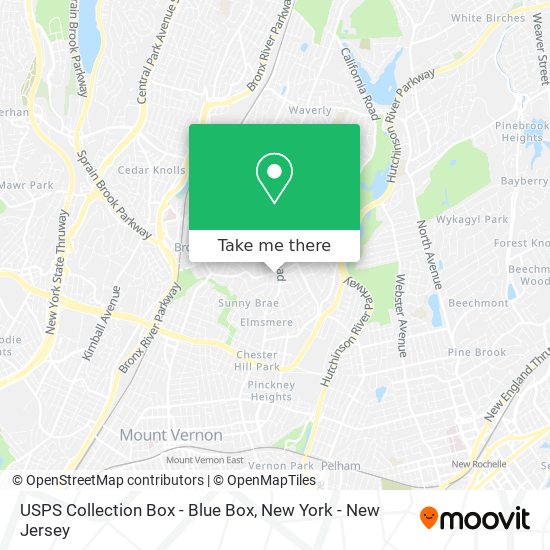 USPS Collection Box - Blue Box map