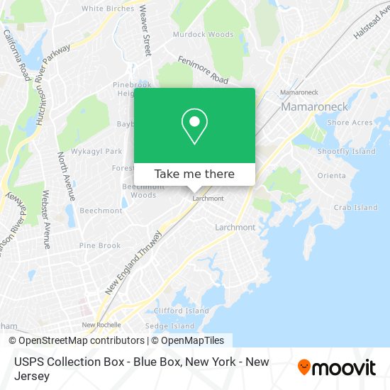 USPS Collection Box - Blue Box map