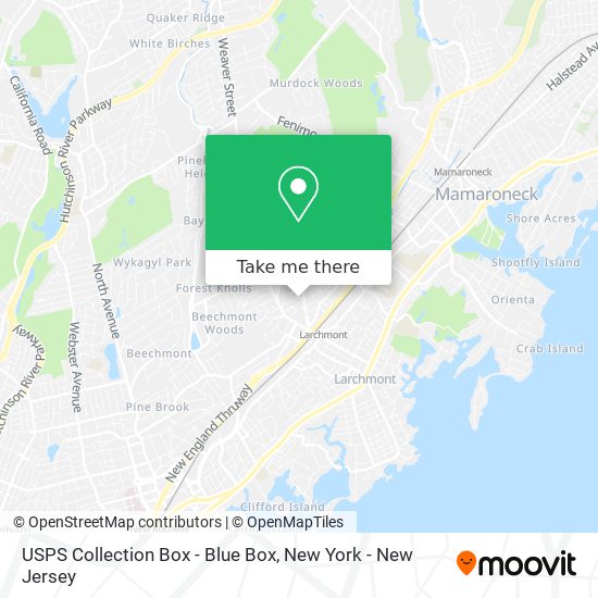 USPS Collection Box - Blue Box map