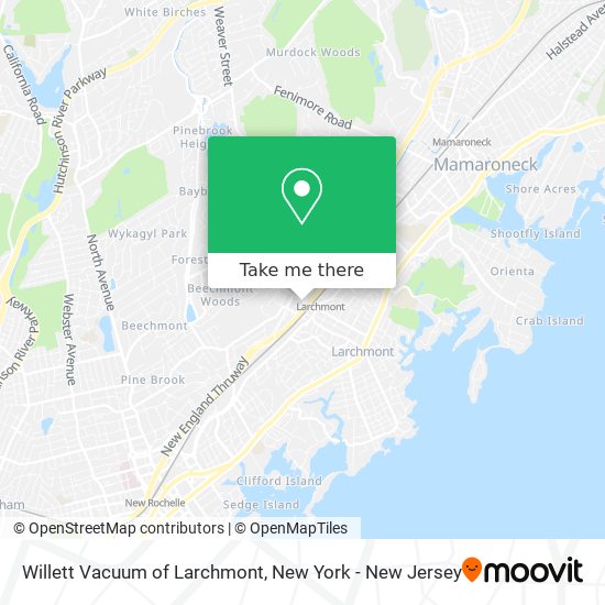 Willett Vacuum of Larchmont map