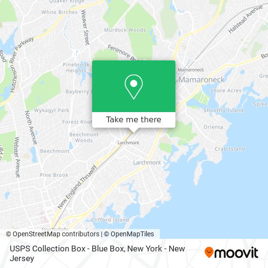 Mapa de USPS Collection Box - Blue Box