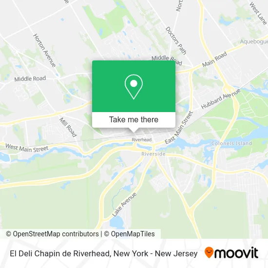 El Deli Chapin de Riverhead map