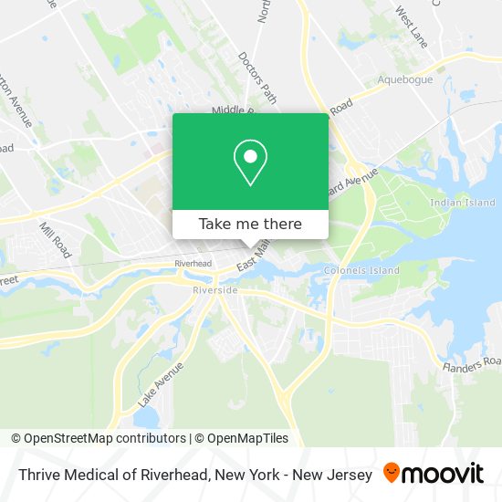 Thrive Medical of Riverhead map