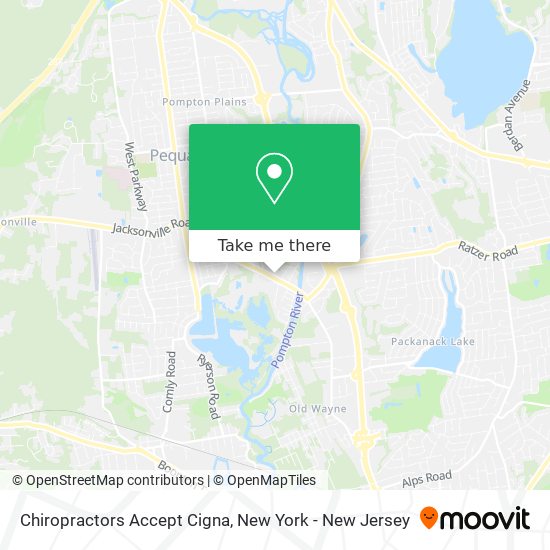 Chiropractors Accept Cigna map