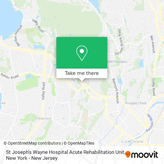 St Joseph's Wayne Hospital Acute Rehabilitation Unit map