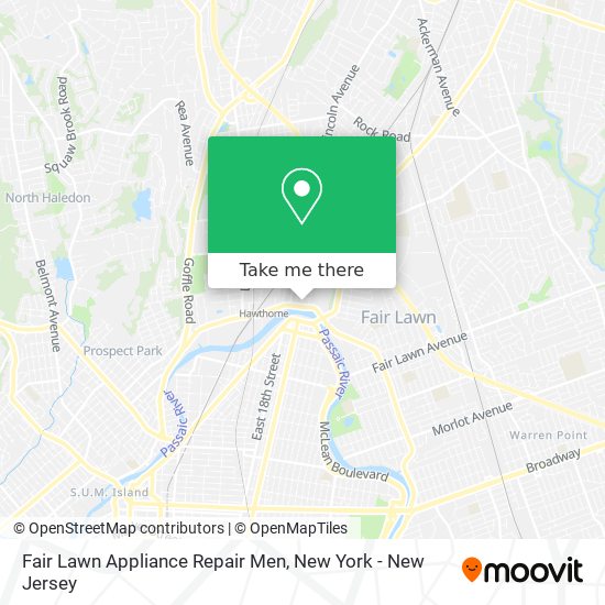 Fair Lawn Appliance Repair Men map