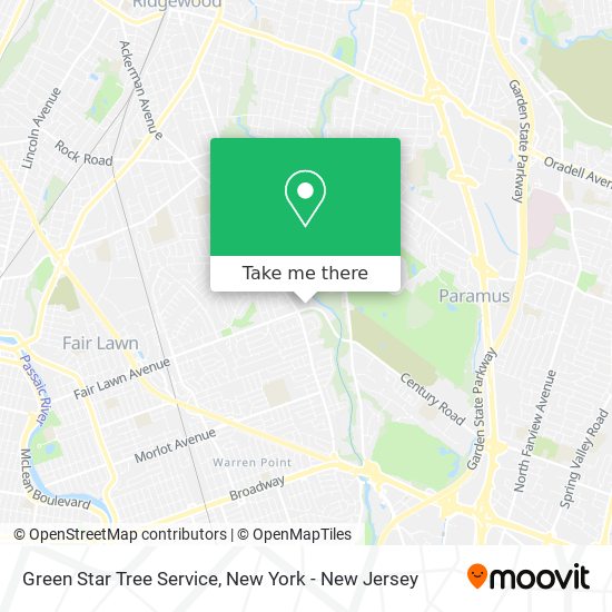 Green Star Tree Service map