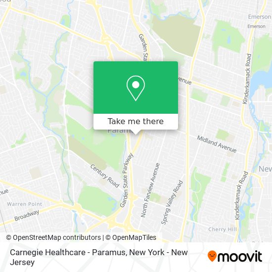 Carnegie Healthcare - Paramus map