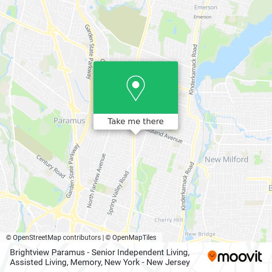 Brightview Paramus - Senior Independent Living, Assisted Living, Memory map