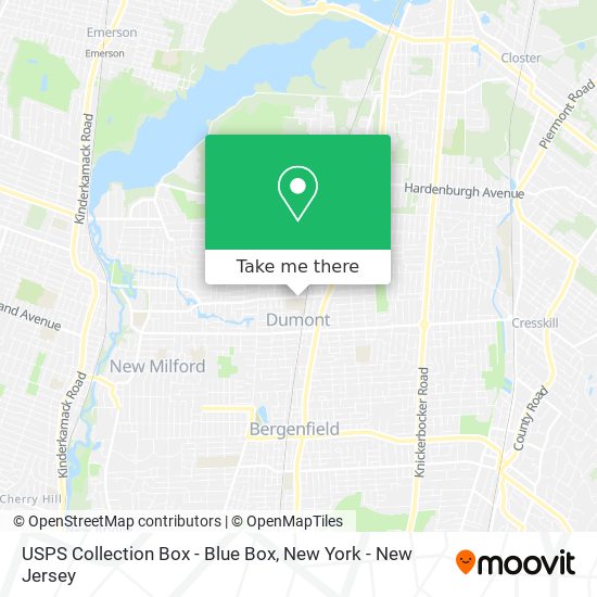 Mapa de USPS Collection Box - Blue Box