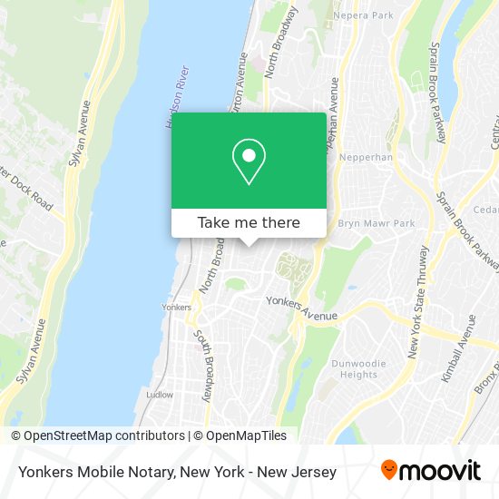 Yonkers Mobile Notary map