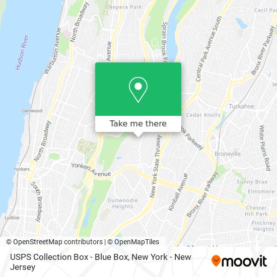 Mapa de USPS Collection Box - Blue Box