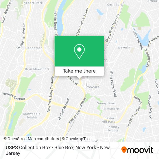 USPS Collection Box - Blue Box map