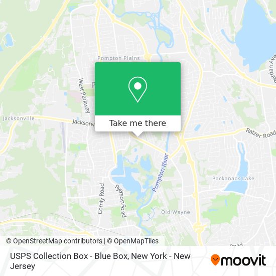 USPS Collection Box - Blue Box map