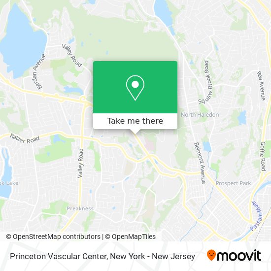 Princeton Vascular Center map