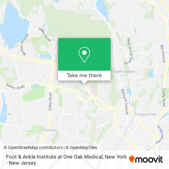 Mapa de Foot & Ankle Institute at One Oak Medical