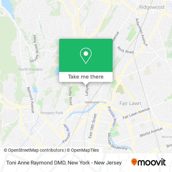 Toni Anne Raymond DMD map