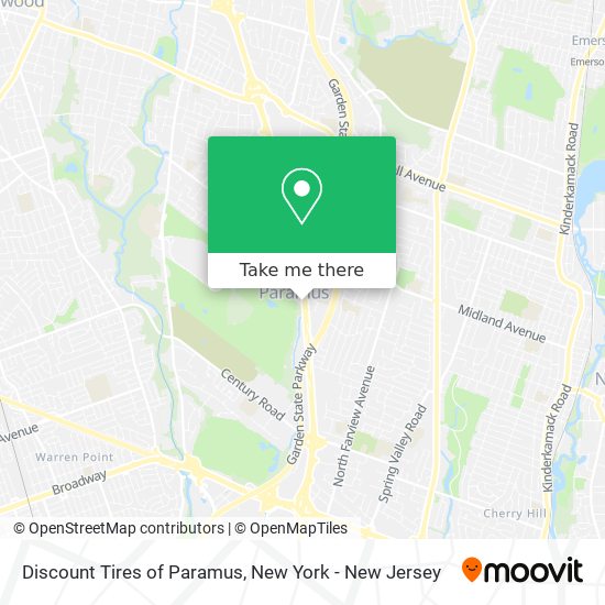 Discount Tires of Paramus map