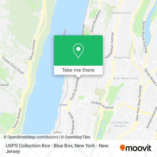 Mapa de USPS Collection Box - Blue Box