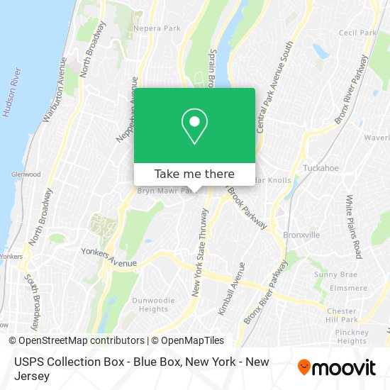 Mapa de USPS Collection Box - Blue Box