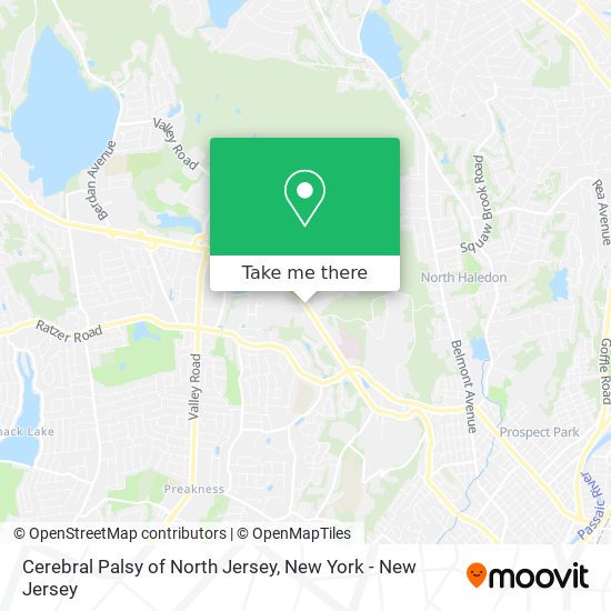 Cerebral Palsy of North Jersey map