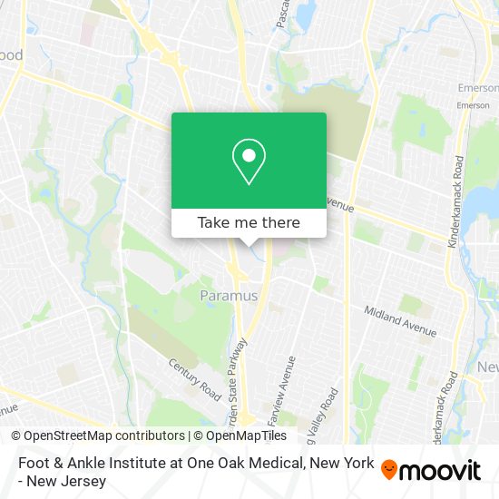 Mapa de Foot & Ankle Institute at One Oak Medical