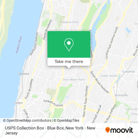 USPS Collection Box - Blue Box map