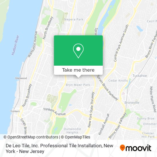 De Leo Tile, Inc. Professional Tile Installation map