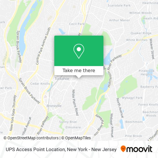 UPS Access Point Location map