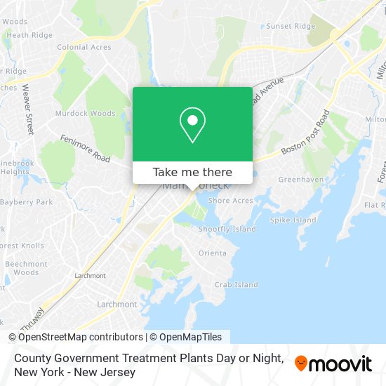 Mapa de County Government Treatment Plants Day or Night